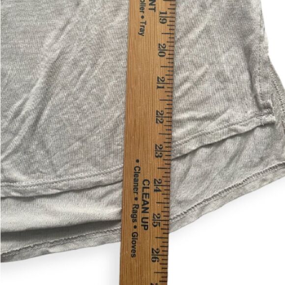 Free People Gray/Purple Mesh Inset Roxie Tee Long Sleeve Crew Neck Top Size S - Picture 5 of 6